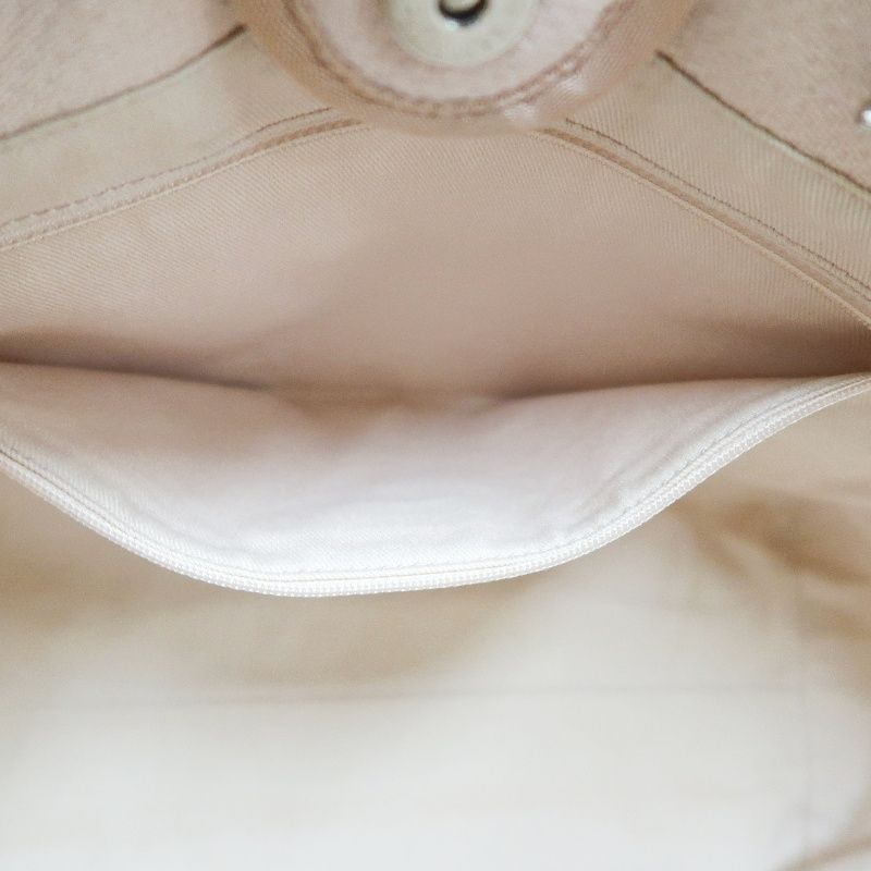 CHANEL Pink Deauville Canvas Tote Shoulder Bag with Silver Hardware