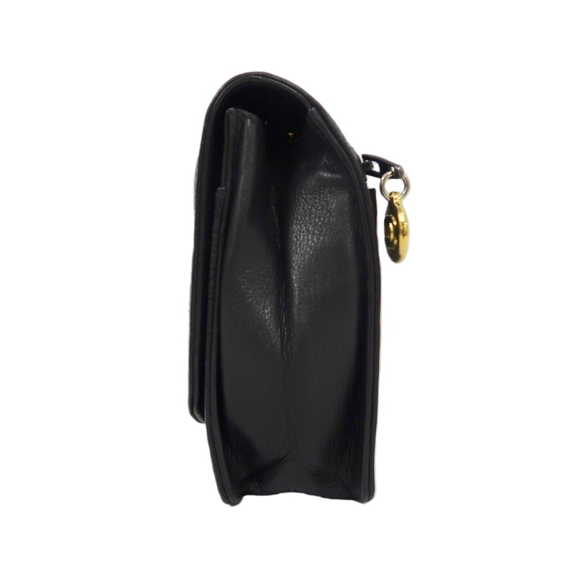 Chanel Flap Crossbody Shoulder Bag, Black Caviar Leather, Gold-Tone Hardware, Classic Luxury Handbag