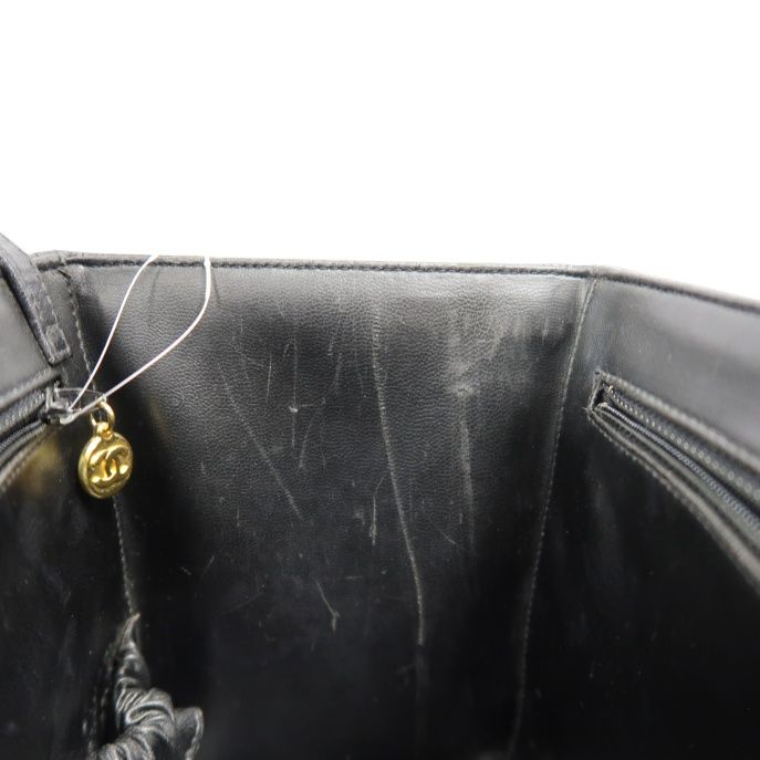 CHANEL Black Caviar Leather Vanity Bag with Coco Mark, Gold Hardware, Shoulder Strap & Guarantee CardCHANEL Black Caviar Leather Vanity Bag with Coco Mark, Gold Hardware, Shoulder Strap & Guarantee Card