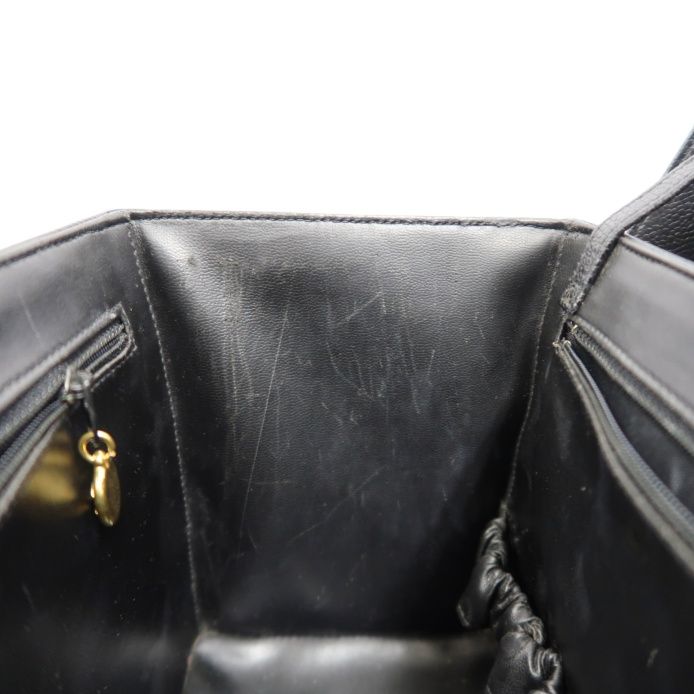 CHANEL Black Caviar Leather Vanity Bag with Coco Mark, Gold Hardware, Shoulder Strap & Guarantee CardCHANEL Black Caviar Leather Vanity Bag with Coco Mark, Gold Hardware, Shoulder Strap & Guarantee Card