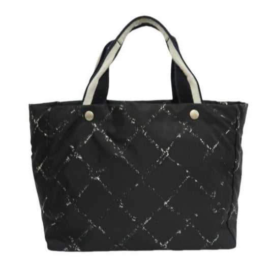 Chanel Travel Tote Bag Black Nylon with Authenticity Card