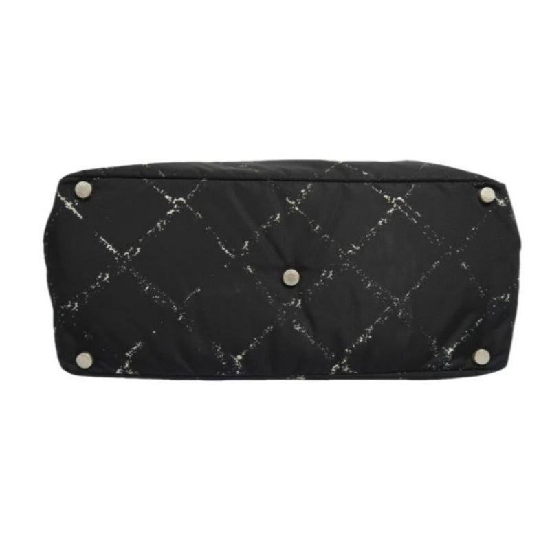 Chanel Travel Tote Bag Black Nylon with Authenticity Card