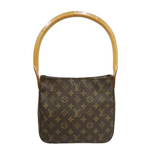 LOUIS VUITTON Monogram Looping MM Brown Coated Canvas Handbag & Shoulder Bag