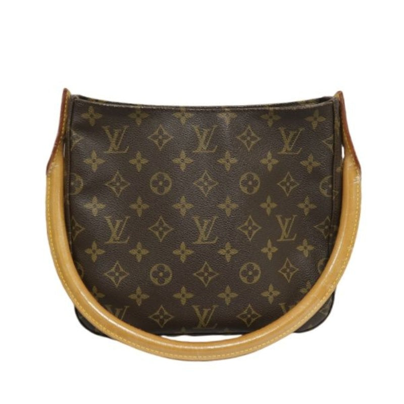 LOUIS VUITTON Monogram Looping MM Brown Coated Canvas Handbag & Shoulder Bag