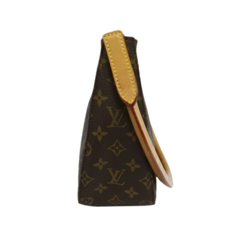 LOUIS VUITTON Monogram Looping MM Brown Coated Canvas Handbag & Shoulder Bag