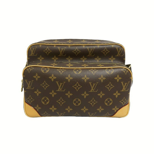 LOUIS VUITTON Monogram Nile Shoulder Bag, Brown, PVC-Coated Canvas, Horn Box Design