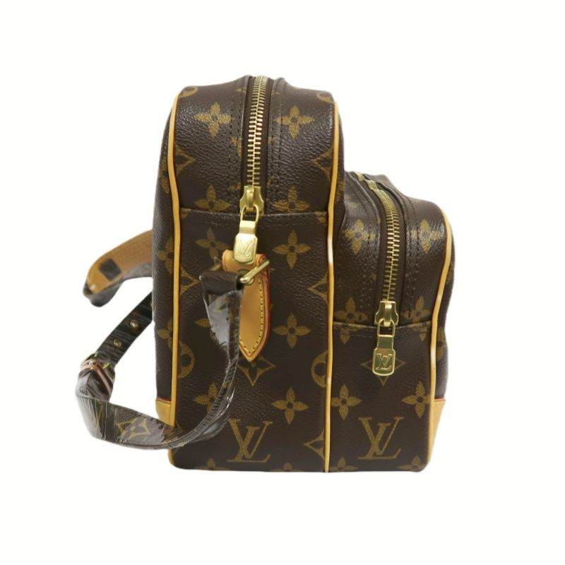LOUIS VUITTON Monogram Nile Shoulder Bag, Brown, PVC-Coated Canvas, Horn Box Design