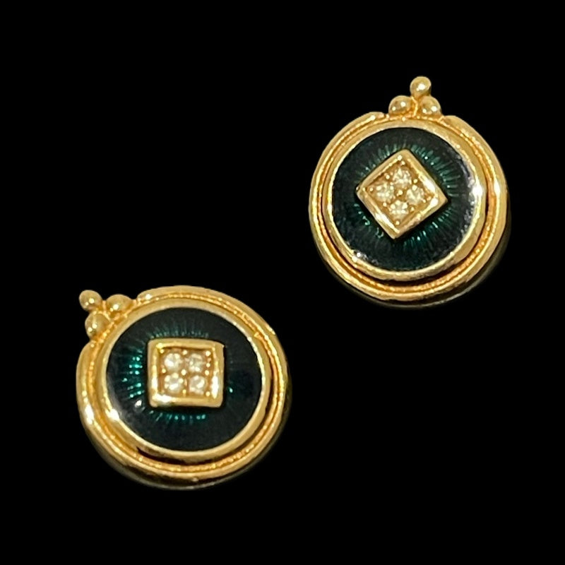 Burberry Earrings, Gold Tone, Alloy, Clip-on