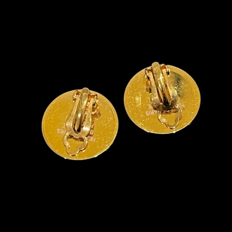 Hermes Gold-Plated Serie Clip-On Earrings Alloy