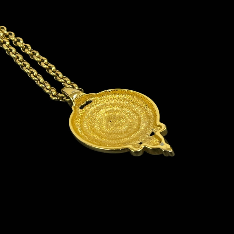 Burberry Necklace, Pearl / Green Stone, Alloy, Sweater Chain / Waist Chain