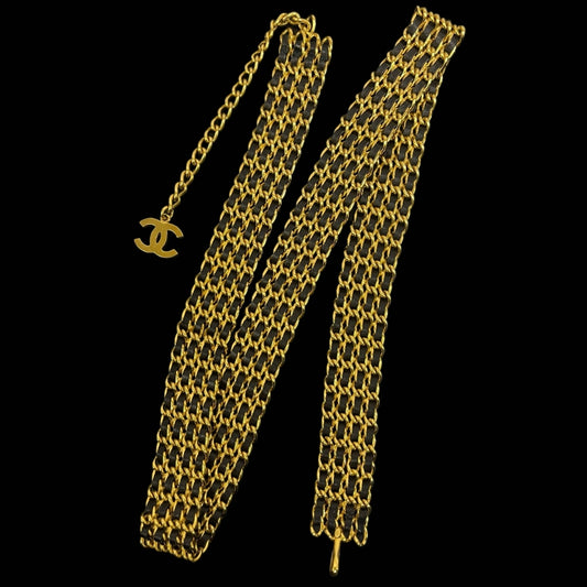 CHANEL Chain Belt, 96A, Gold Hardware, Alloy, With Box