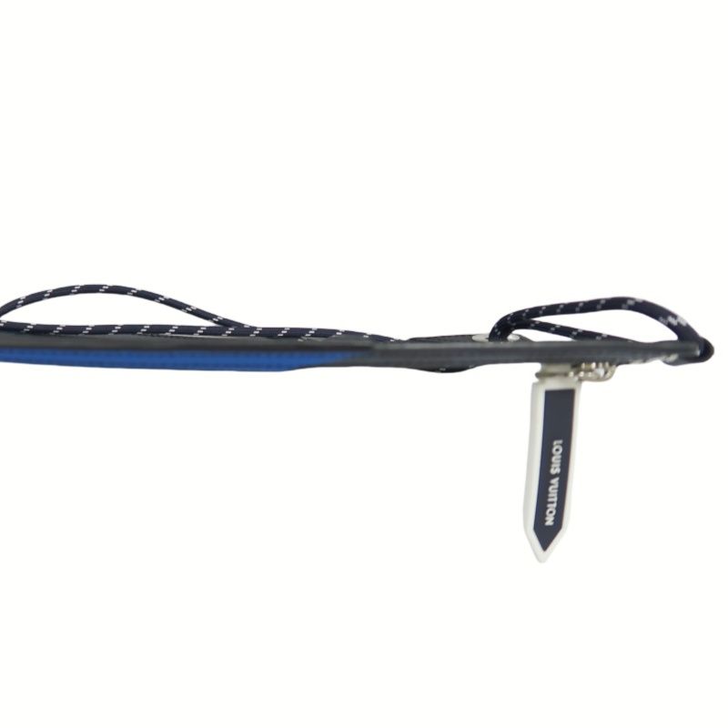 Louis Vuitton (LV) Damier Cobalt Pochette Phone, America's Cup 201 Shoulder Pouch, Blue-Black Color Block, Limited Edition, Includes Dust Bag, Box, Manual & Authentication Card (Men's Style)