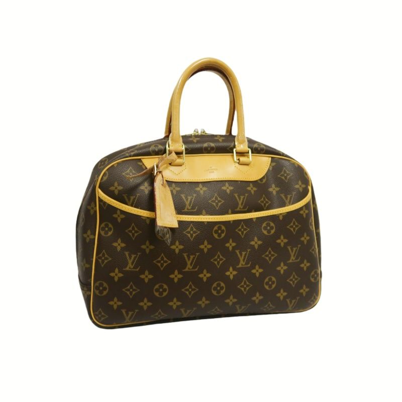 Louis Vuitton Monogram Deauville Handbag (With Name Tag)  PVC Jenny Bag Handbag