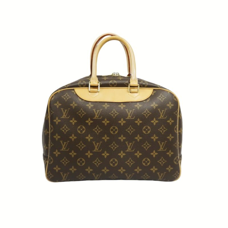 Louis Vuitton Monogram Deauville Handbag (With Name Tag)  PVC Jenny Bag Handbag