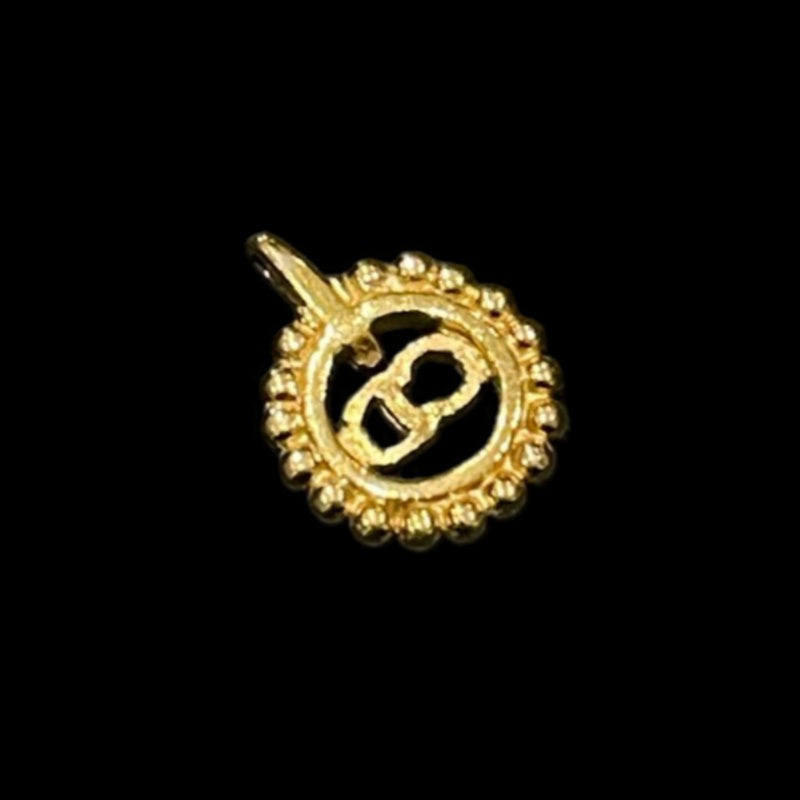 DIOR Pendant Top, Gold Plated, Alloy