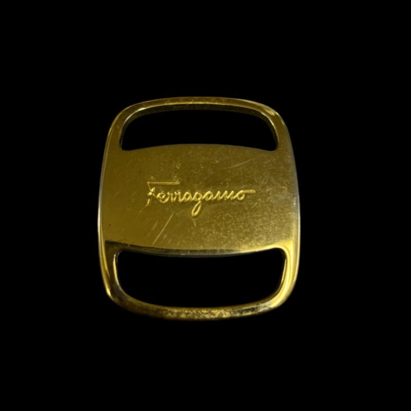Ferragamo Gold-tone Belt Buckle & Scarf Ring