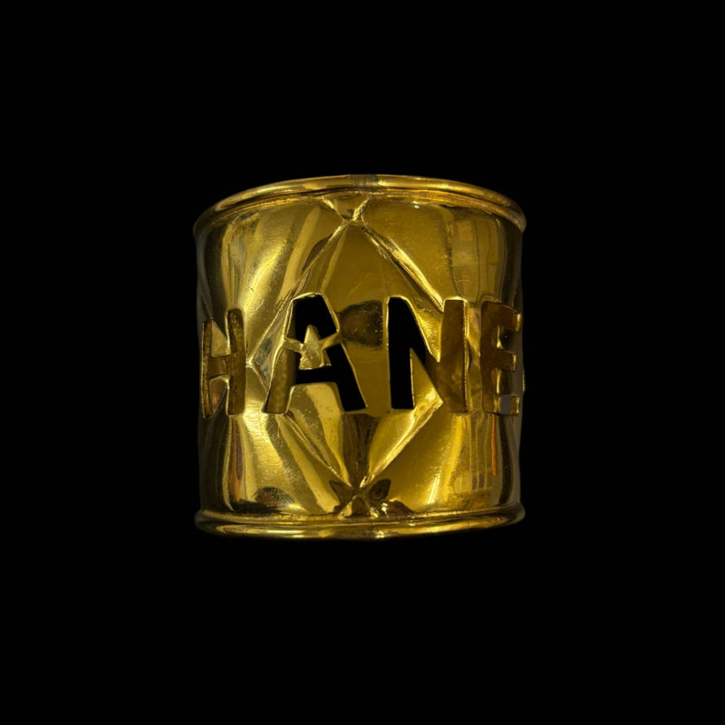 CHANEL gold plated bangle, with box