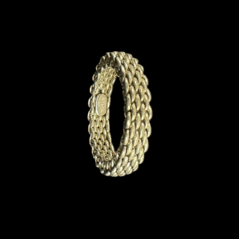 TIFFANY & Co. Ring, With Dust Bag, White, Silver