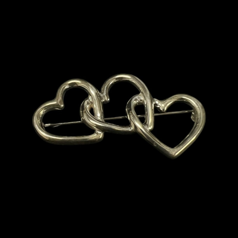 Tiffany & Co. Heart Brooch, 925 Sterling Silver, White