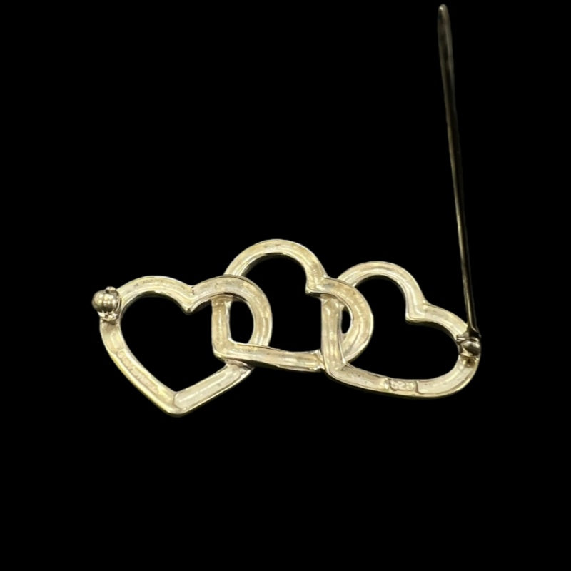 Tiffany & Co. Heart Brooch, 925 Sterling Silver, White