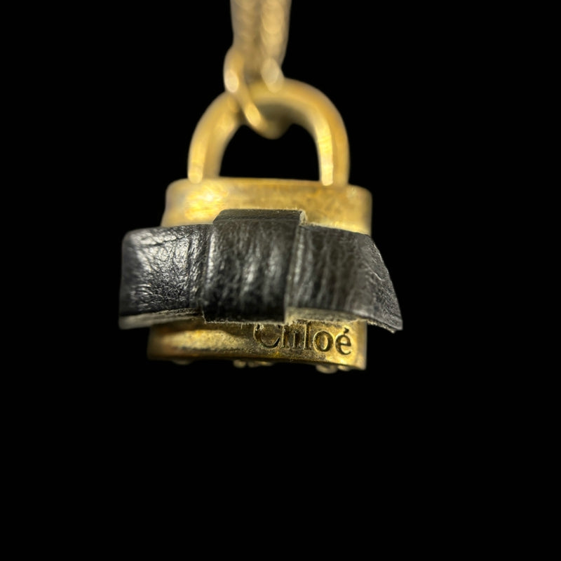 CHLOE Black Key Design Necklace, With Box And Storage Bag