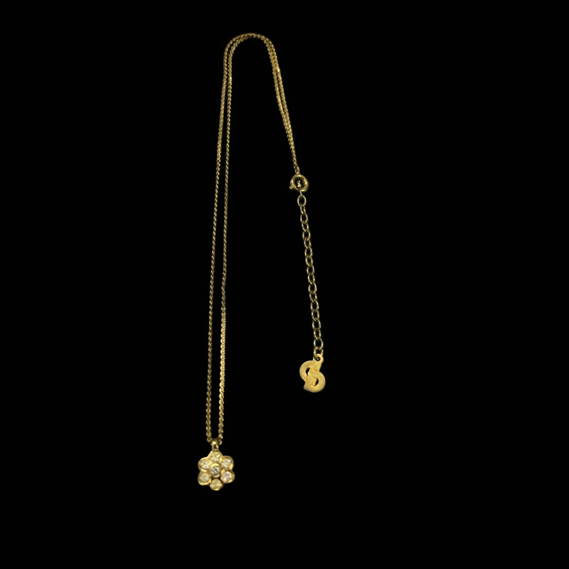 DIOR Gold-Plated Rhinestone Necklace
