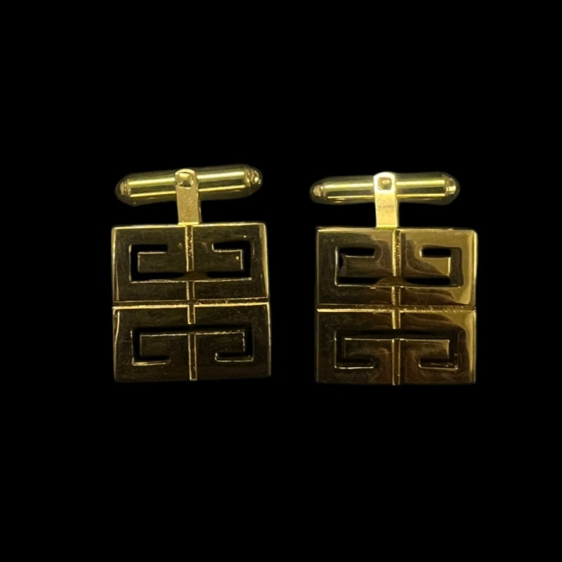 GIVENCHY gold plated cufflinks with logo, with box