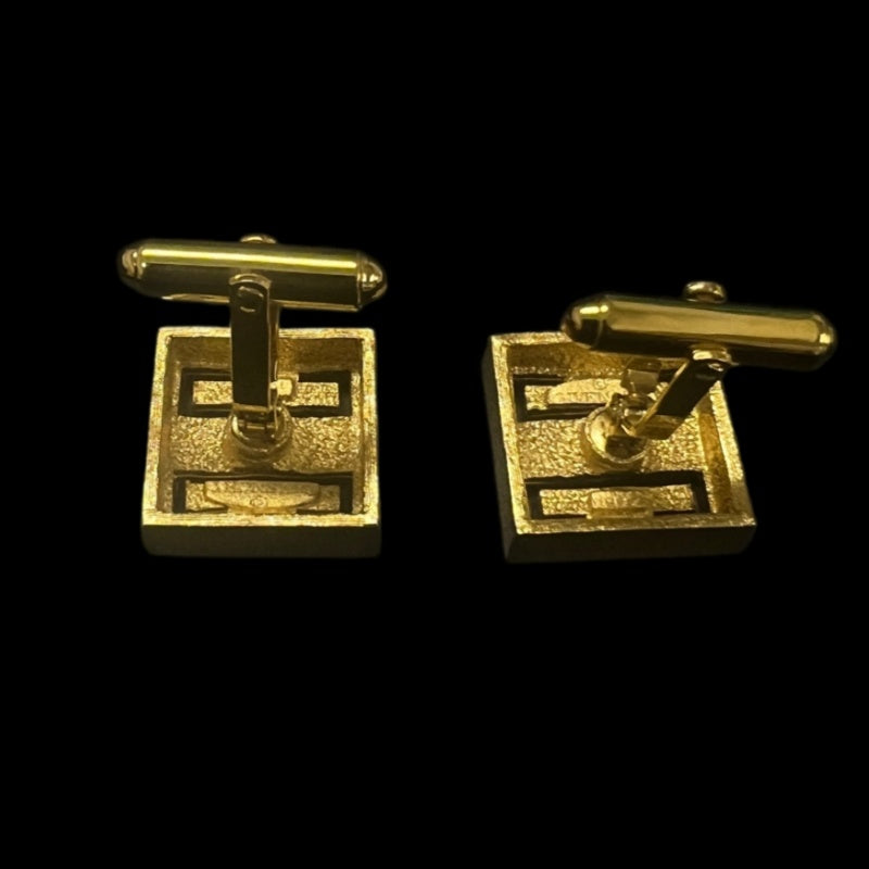 GIVENCHY gold plated cufflinks with logo, with box