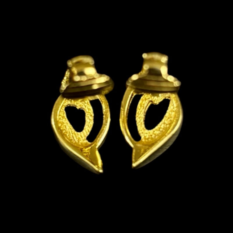 DIOR GOLD-plated cutout earrings with crystals