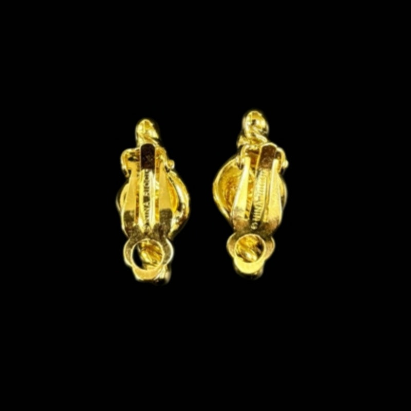 NINA RICCI Gold-Tone Alloy Clip-On Earrings