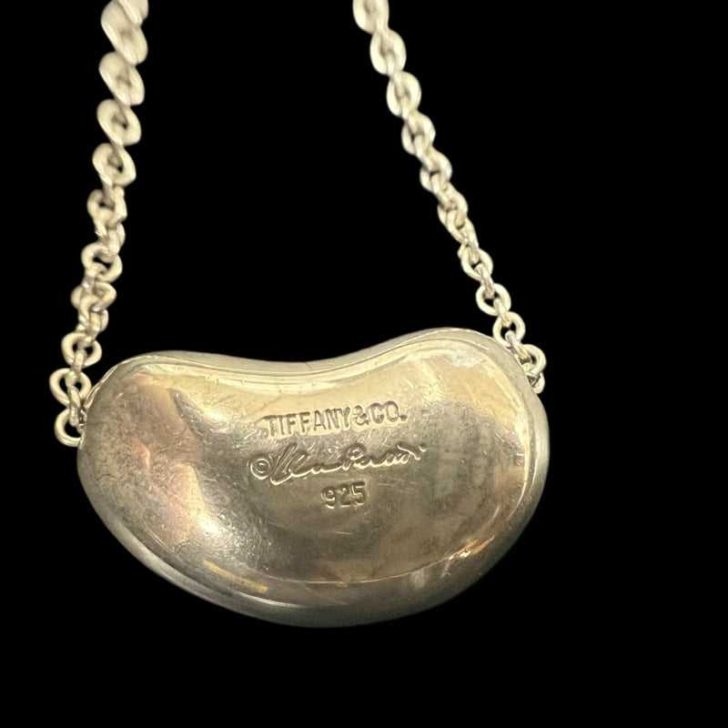 Tiffany & Co. 925 Silver Large Bean Necklace, with pouch