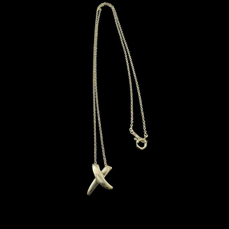 TIFFANY & Co. SV925 silver Roman numeral X (Kiss) necklace