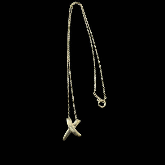 TIFFANY & Co. SV925 silver Roman numeral X (Kiss) necklace