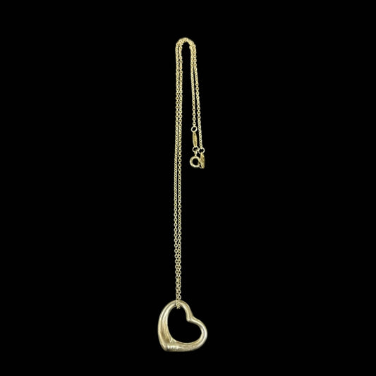 TIFFANY 925 sterling silver open heart necklace, with dust bag