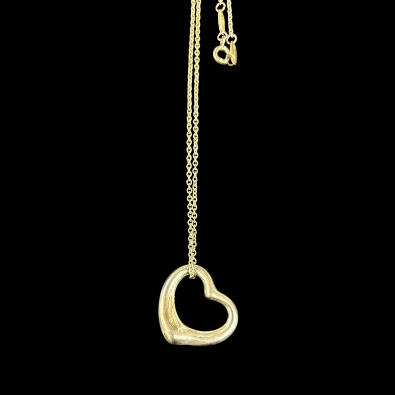 TIFFANY 925 sterling silver open heart necklace, with dust bag
