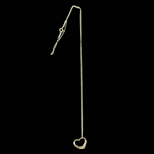 TIFFANY 925 sterling silver necklace, large open heart design