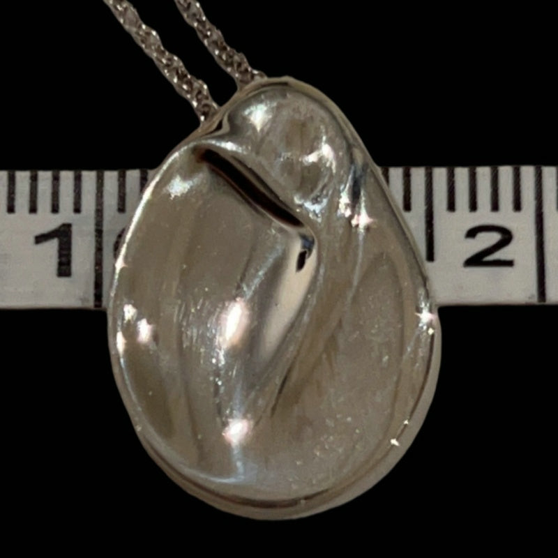 TIFFANY 925 silver lava drop pendant necklace