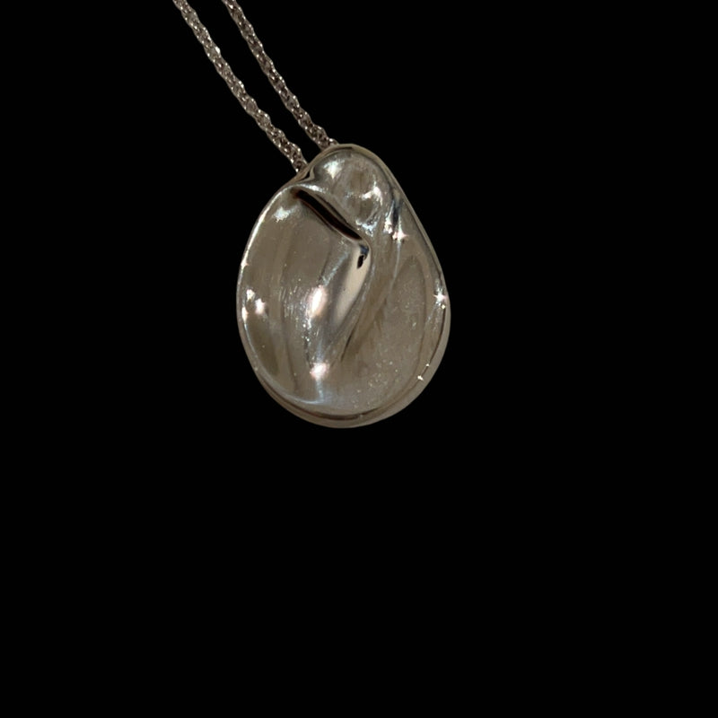 TIFFANY 925 silver lava drop pendant necklace
