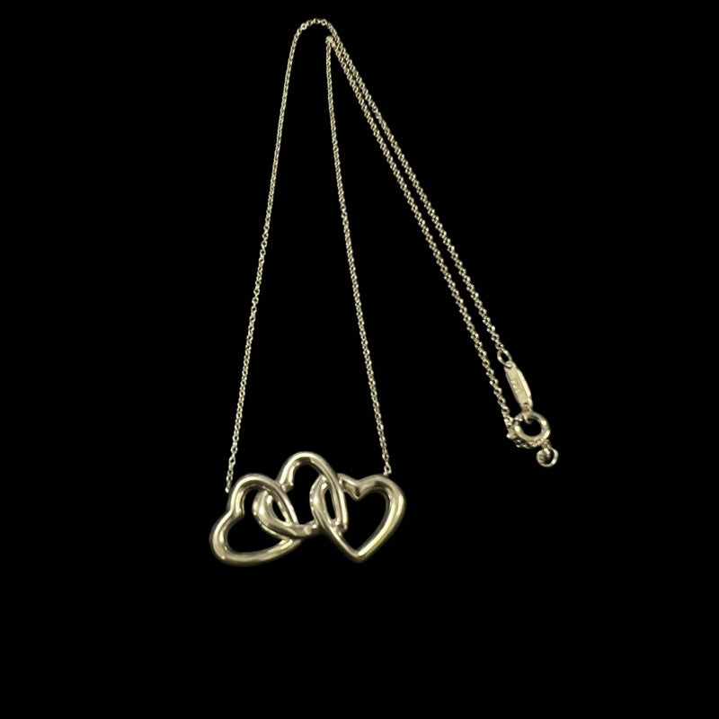 Tiffany & Co. 925 Silver Triple Heart Necklace