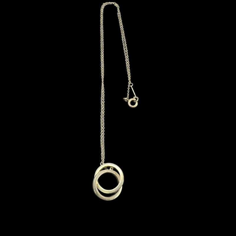 Tiffany & Co. 925 Silver Interlocking Circles Necklace, with box