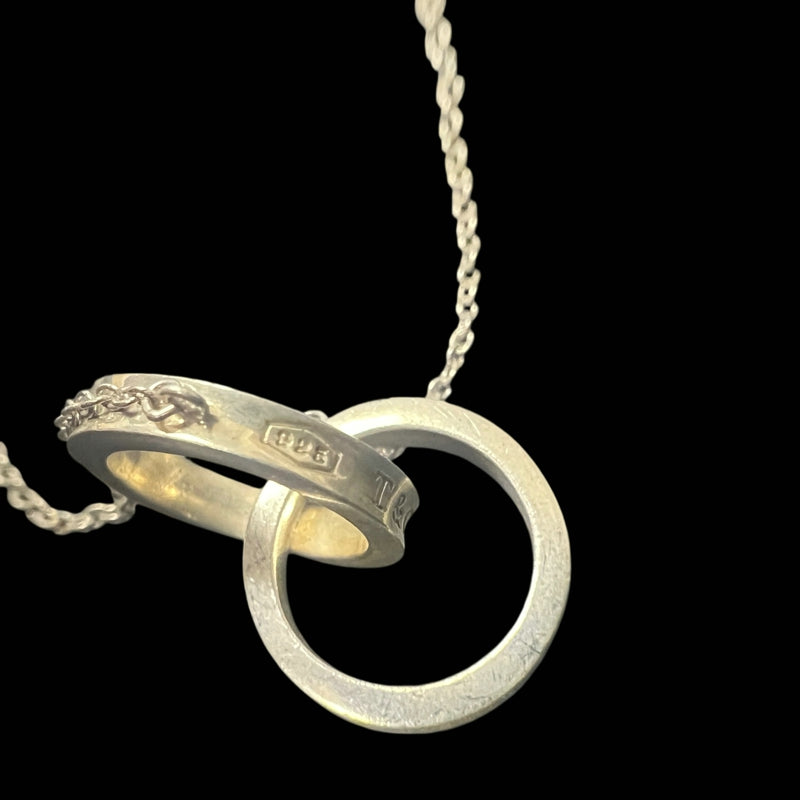 Tiffany & Co. 925 Silver Interlocking Circles Necklace, with box