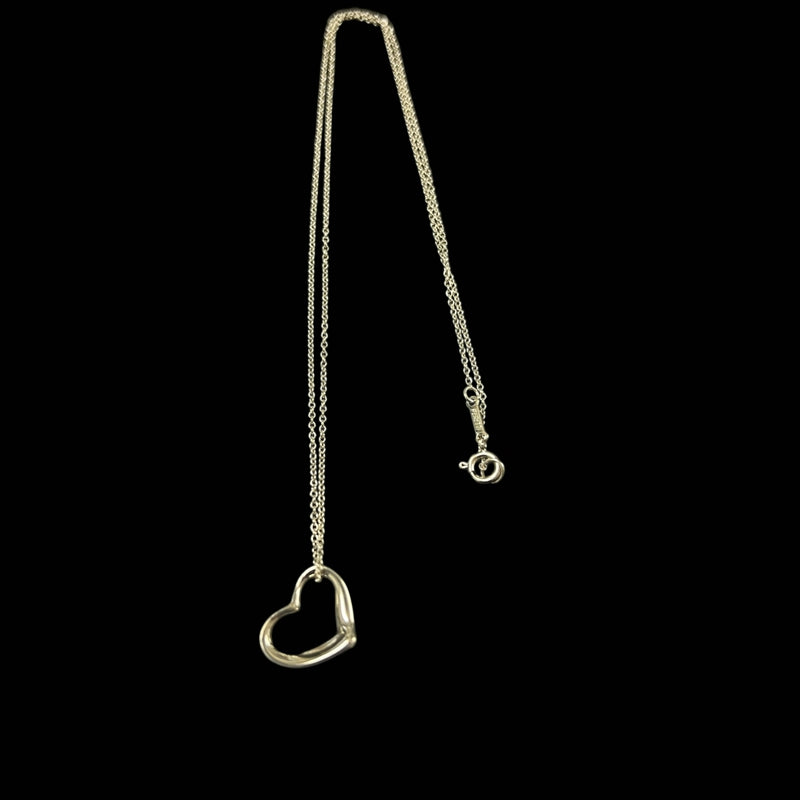TIFFANY 925 sterling silver necklace, open heart design