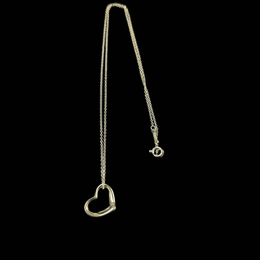 TIFFANY 925 sterling silver necklace, open heart design