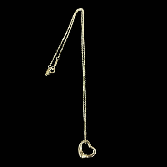 TIFFANY & Co. SV925 silver Open Heart necklace, like new