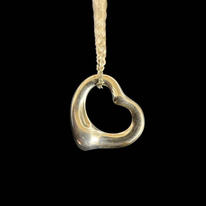 TIFFANY & Co. SV925 silver Open Heart necklace, like new