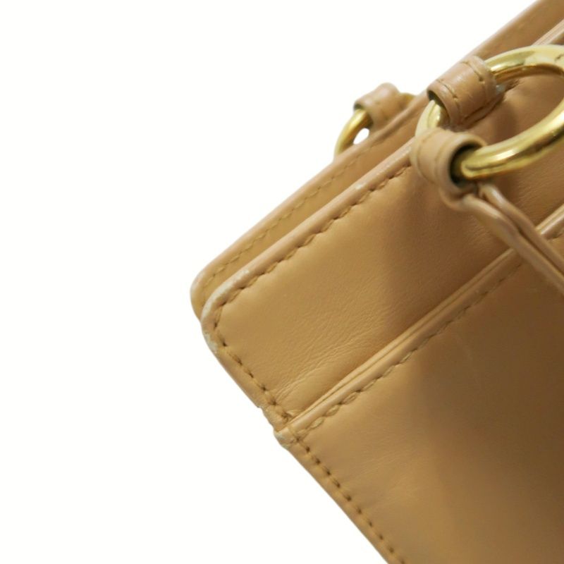 CHANEL Brown Lambskin Tote Shoulder Handbag with Guarantee Card