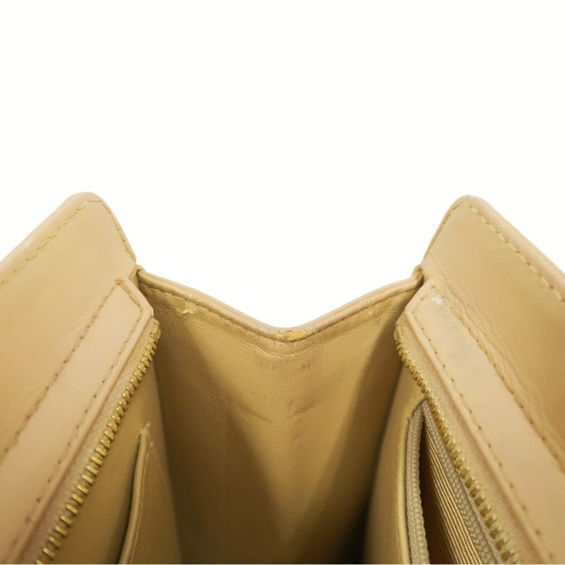 CHANEL Brown Lambskin Tote Shoulder Handbag with Guarantee Card
