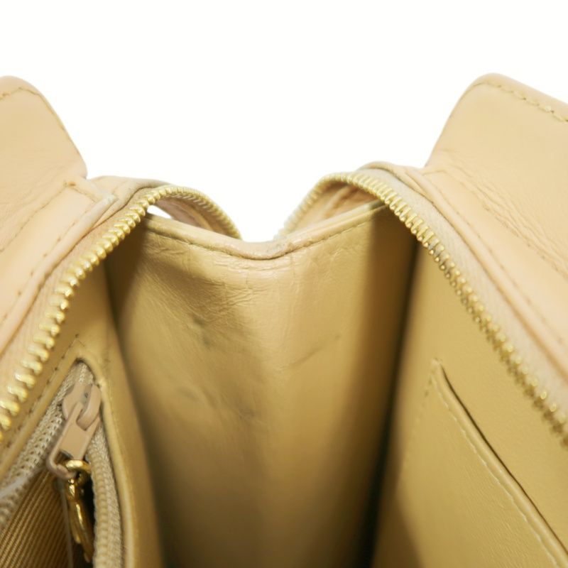 CHANEL Brown Lambskin Tote Shoulder Handbag with Guarantee Card