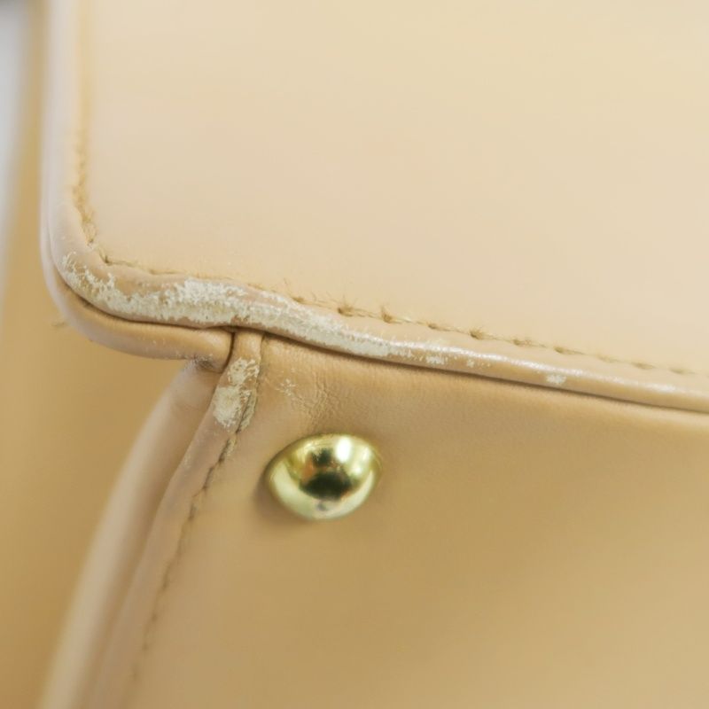 CHANEL Brown Lambskin Tote Shoulder Handbag with Guarantee Card