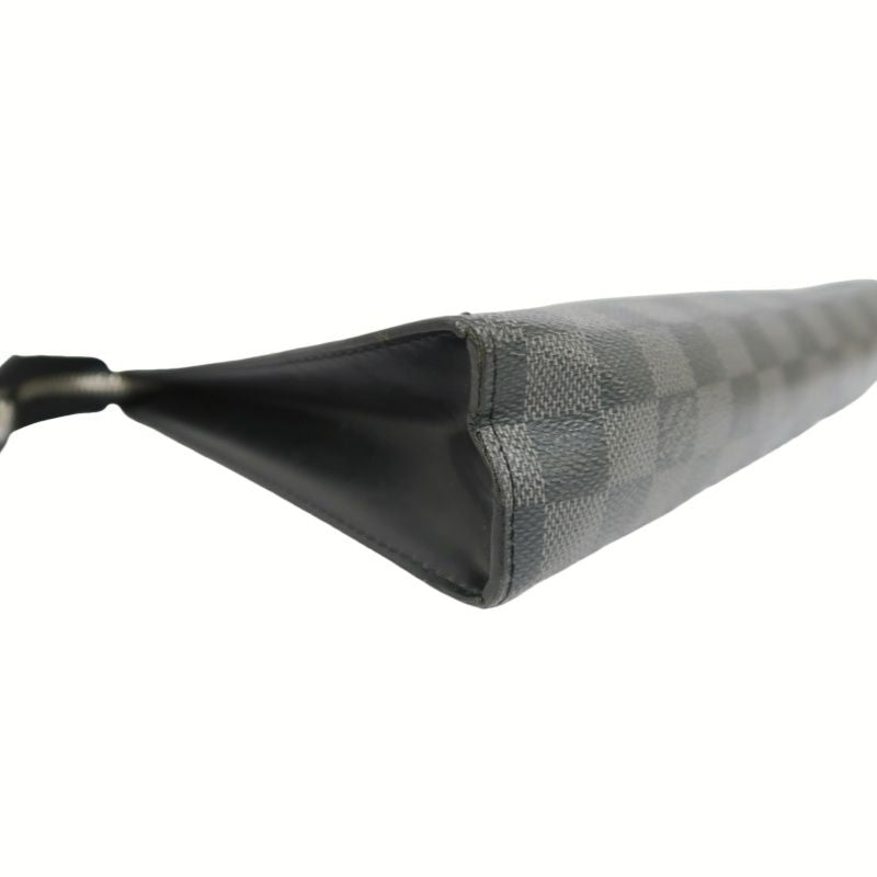 LOUIS VUITTON Damier Graphite Black PVC Clutch Bag & Pouch